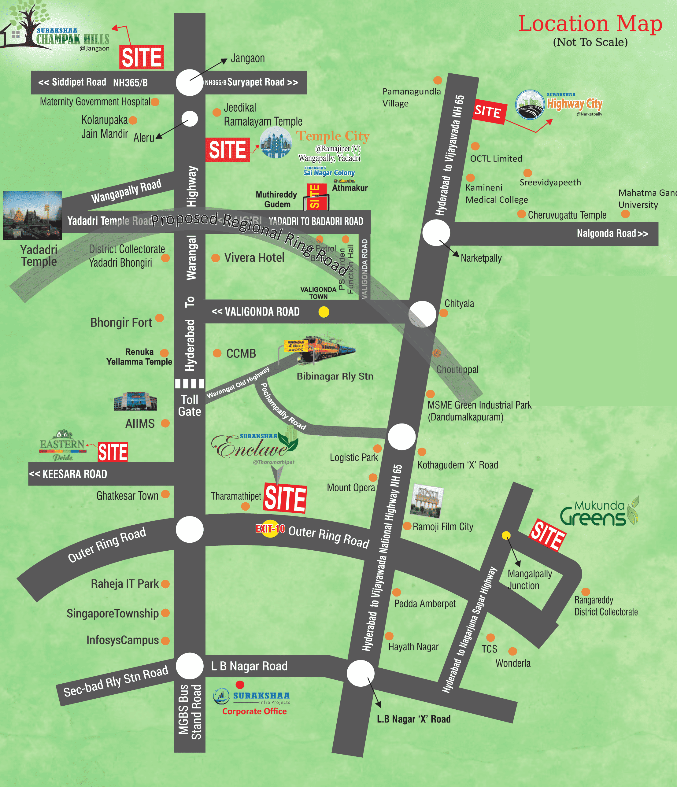Vijayawada Highway City Route Map