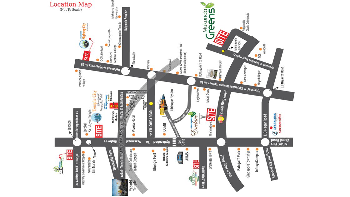 Vijayawada Highway City Route Map