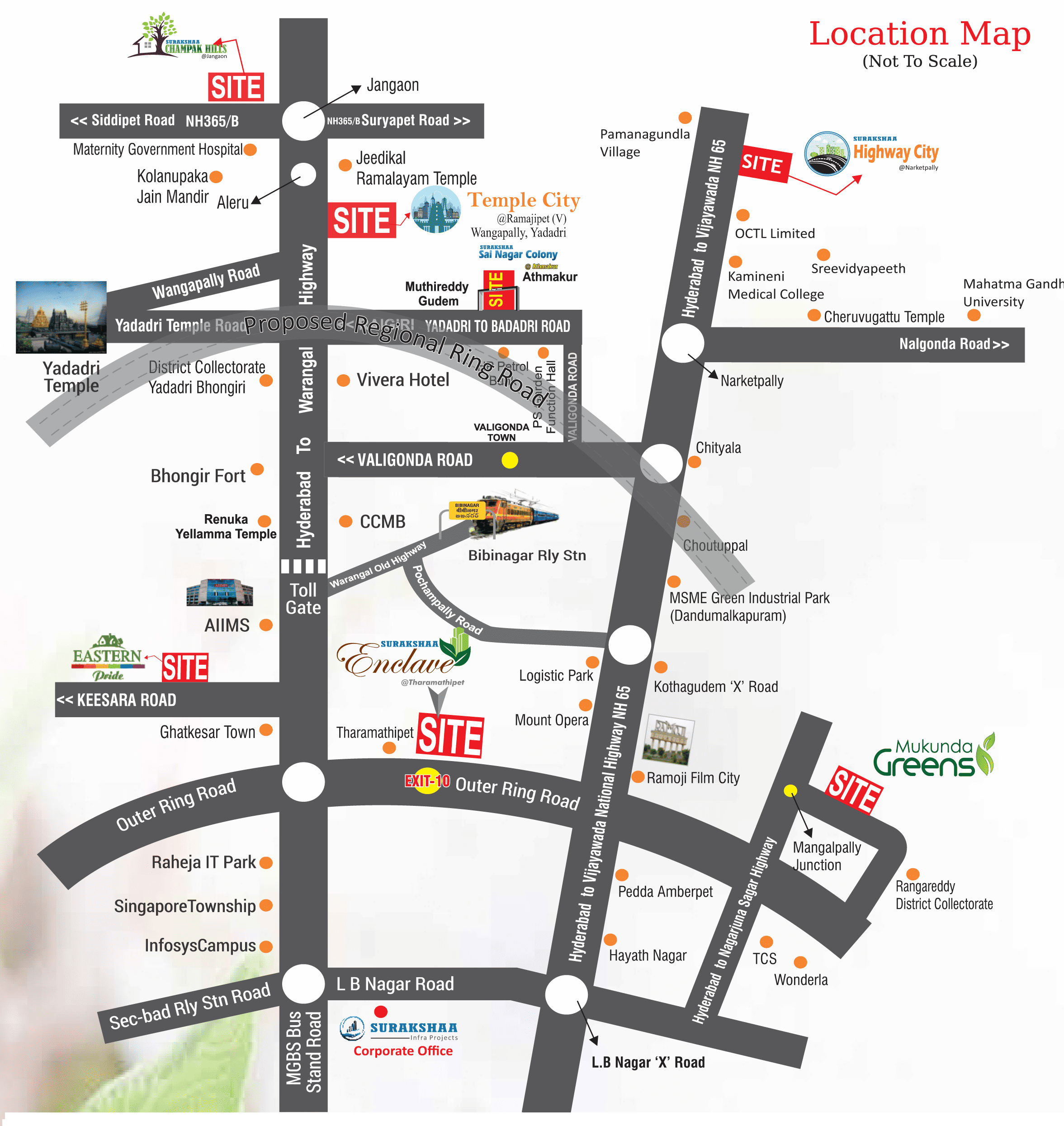 Vijayawada Highway City Route Map